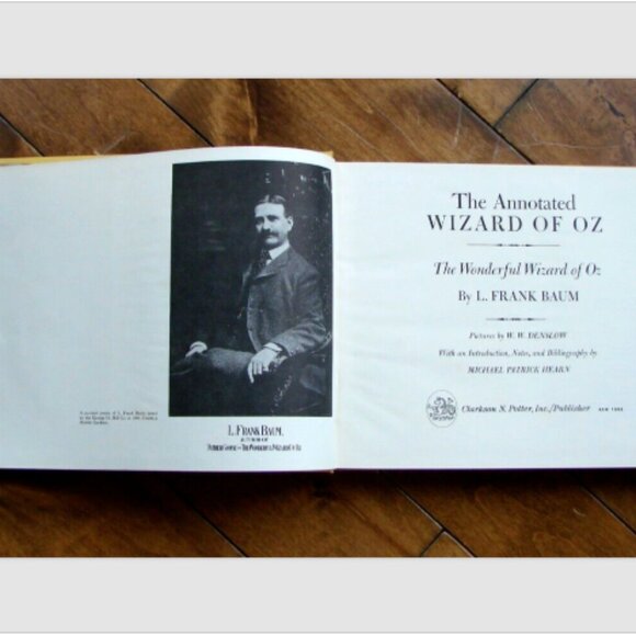Vintage Wizard of Oz Hardcover Book Frank L Baum The Annotated First Edition DJ - Picture 4 of 16